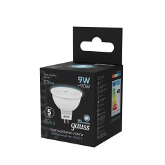 Лампа светодиодная LED 9 Вт 830 лм 4100К софит MR16 нейтральный GU5.3 AC 220В Black Gauss