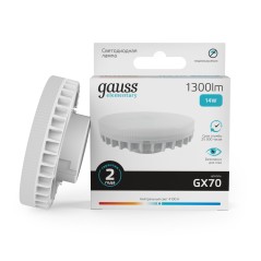 Лампа светодиодная LED 14 Вт 1300 лм 4100К таблетка нейтральный GX70 AC 220В Elementary Gauss