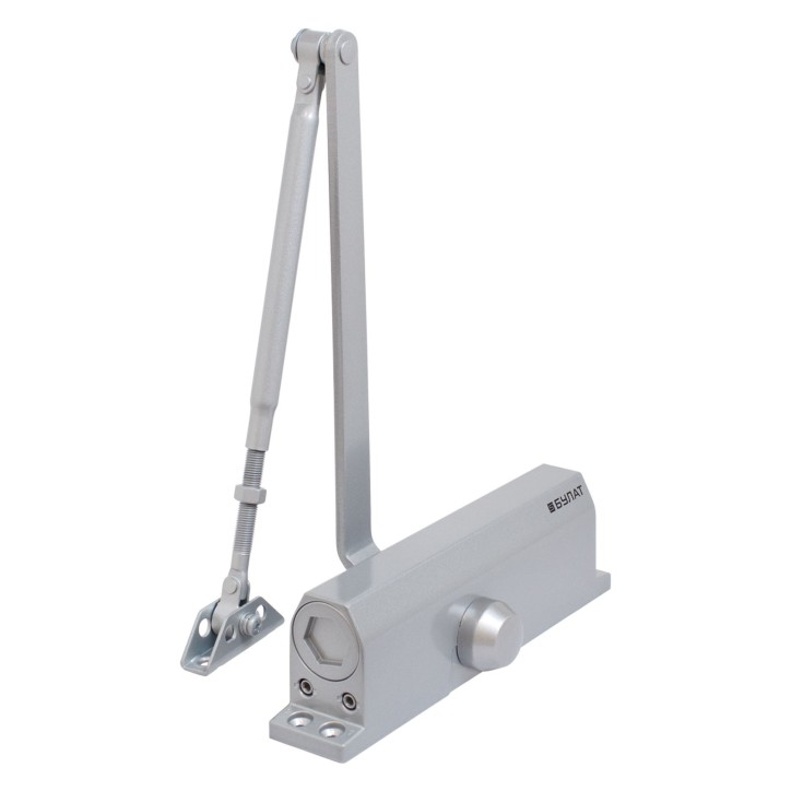 БУЛАТ Доводчик дверной ULTIMATE ДД-180 A-S (110-180 кг) серебро, морозостойкий(10) БУЛАТ Доводчик дверной ULTIMATE ДД-180 A-S (110-180 кг) серебро, морозостойкий(10)