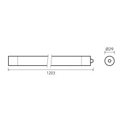 Светильник светодиодный Gauss IP65 1203*29*29мм 24Вт 2500lm 6500К COMPACT линейный матовый 1/30