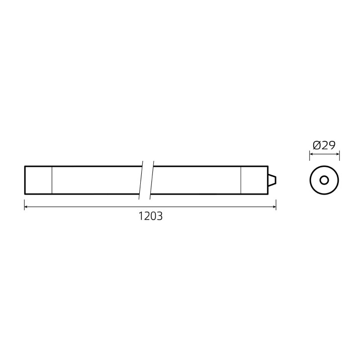 Светильник светодиодный Gauss IP65 1203*29*29мм 24Вт 2500lm 6500К COMPACT линейный матовый 1/30