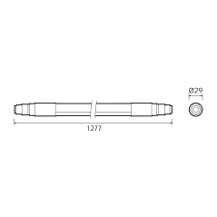 Св-к LED Gauss IP65 1277*29*29мм 24Вт 2500lm 6500К COMPACT лин матовый соед в линию до 10шт /30