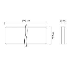 Св-к офис Gauss MiR 16W CRI90 1800lm 4000K IP40 595*295*50мм опал LED 1/1