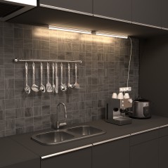 Светильник линейный светодиодный ДБО 10 Вт 740 лм 4000К AC 220В IP20 561х22х36мм крепления провода и