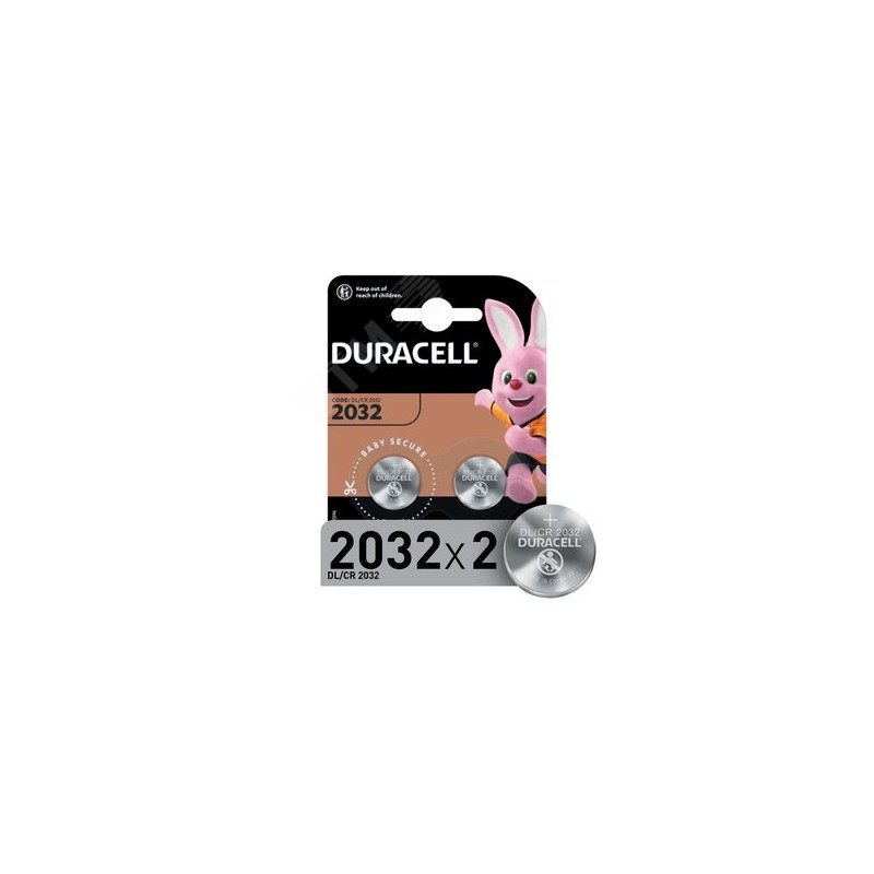 Duracell Specialty литиевая батарейка типа таблетка 2032, 3 V, упаковка из 2 шт. (DL2016/CR2016), предназначена для использовани