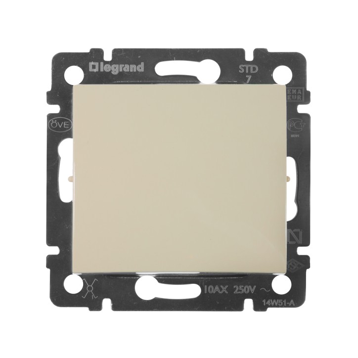 VALENA Переключатель одноклавишный промежуточный в рамку слоновая кость VALENA Переключатель одноклавишный промежуточный в рамку слоновая кость