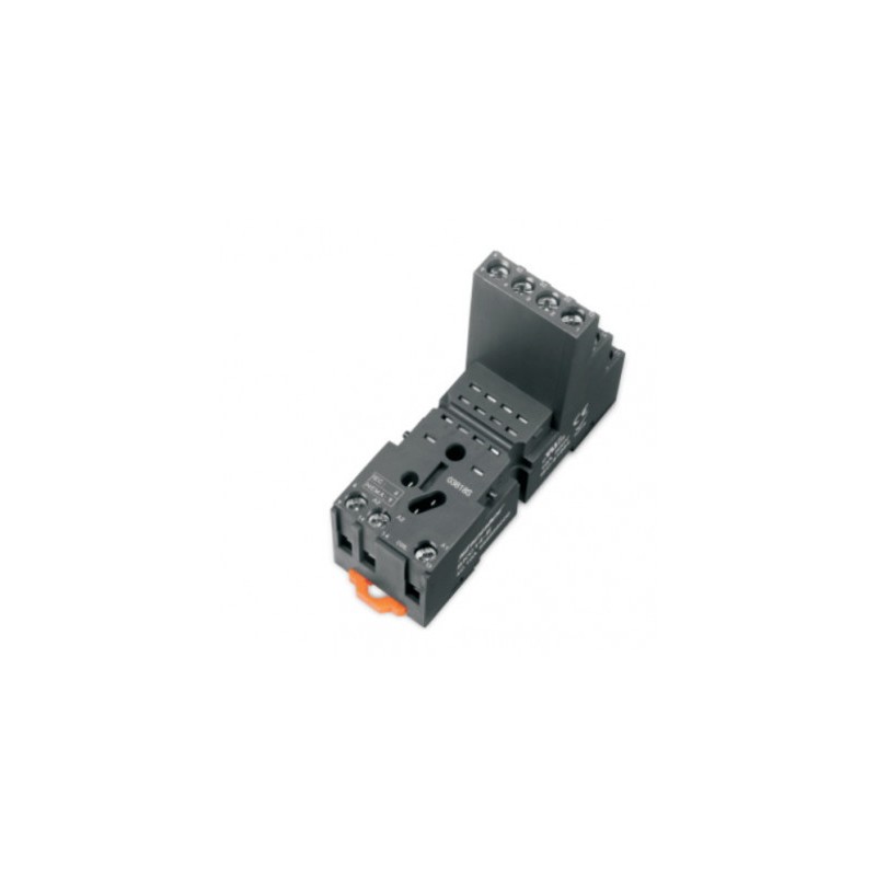 SKC14-E Цоколь SKC14-E, 10A(300V), винтовой зажим, черный, на рейку DIN35-панель, для RKE, RKF, R4N,