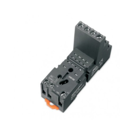 SKC14-E Цоколь SKC14-E, 10A(300V), винтовой зажим, черный, на рейку DIN35-панель, для RKE, RKF, R4N,