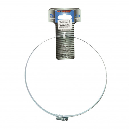 Хомут червячный обжимной оцинкованный 150-170 (1 шт.)