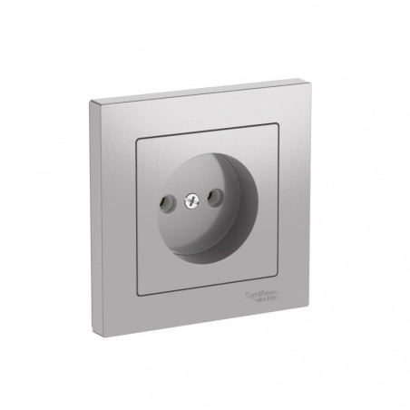 ATLASDESIGN РОЗЕТКА без заземления, 16А, в сборе, быстрозажимные клеммы, АЛЮМИНИЙ