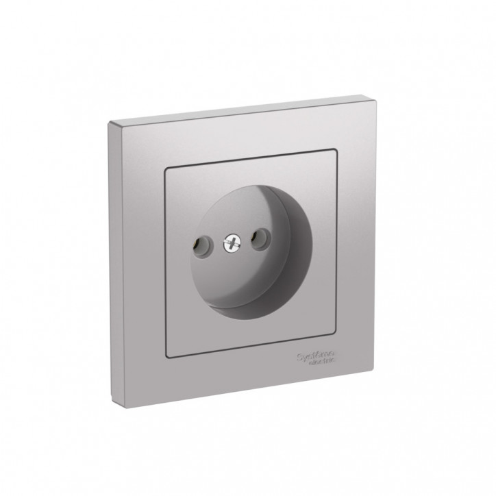 ATLASDESIGN РОЗЕТКА без заземления, 16А, в сборе, быстрозажимные клеммы, АЛЮМИНИЙ