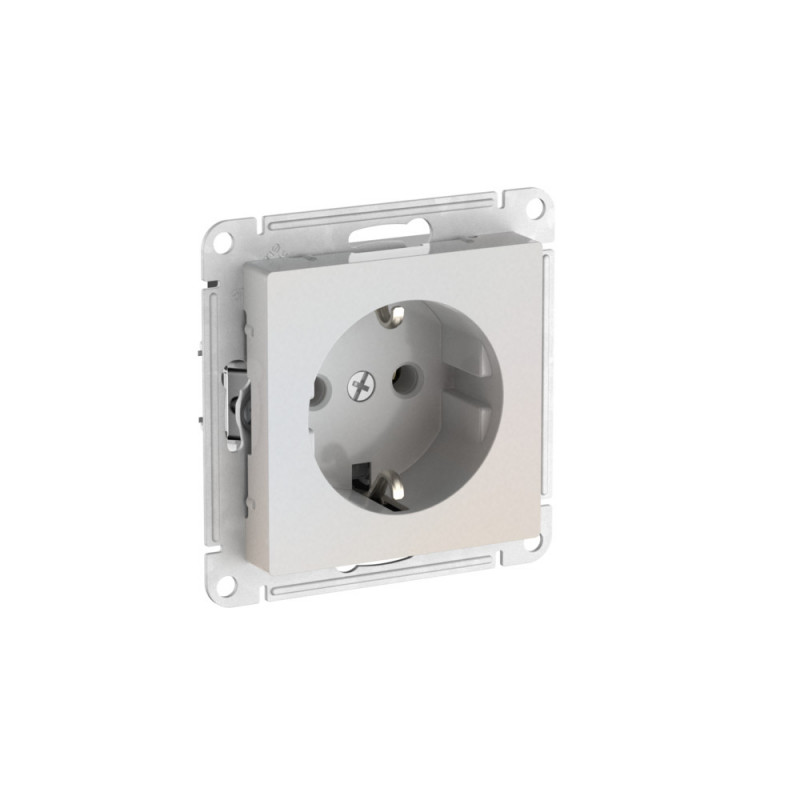 ATLASDESIGN РОЗЕТКА с заземлением, 16А, быстрозажимные клеммы, ЖЕМЧУГ