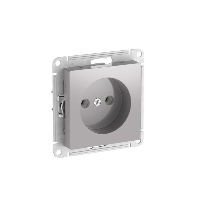 ATLASDESIGN РОЗЕТКА без заземления без шторок, 16А, быстрозажимные клеммы, АЛЮМИНИЙ