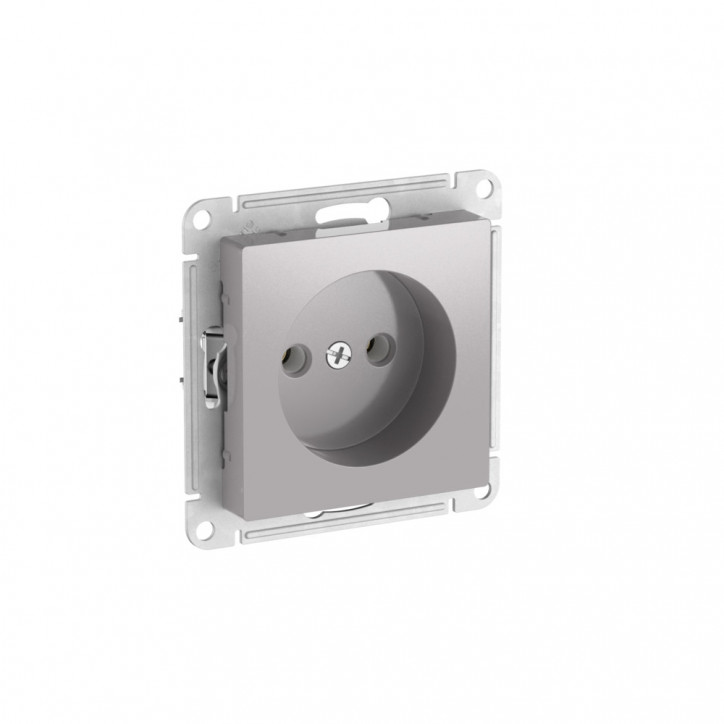 ATLASDESIGN РОЗЕТКА без заземления без шторок, 16А, быстрозажимные клеммы, АЛЮМИНИЙ