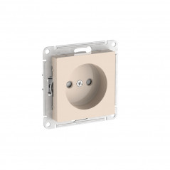 ATLASDESIGN РОЗЕТКА без заземления со шторками, 16А, быстрозажимные клеммы, БЕЖЕВЫЙ