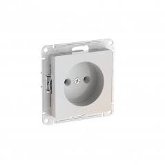 ATLASDESIGN РОЗЕТКА без заземления без шторок, 16А, быстрозажимные клеммы, ЖЕМЧУГ