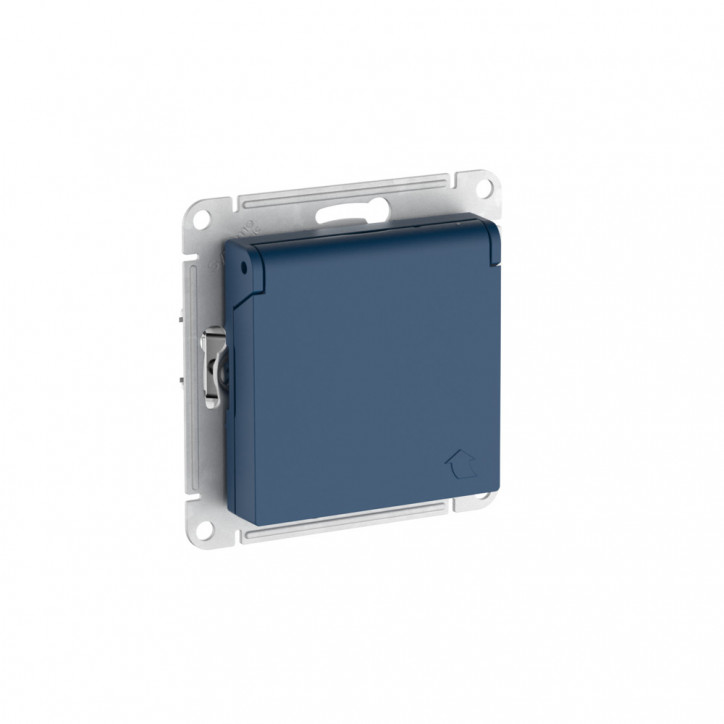 ATLASDESIGN РОЗЕТКА с заземл. со шторк. с крышкой,16А, IP20, быстрозажимные клеммы, АКВАМАРИН ATLASDESIGN РОЗЕТКА с заземл. со шторк. с крышкой,16А, IP20, быстрозажимные клеммы, АКВАМАРИН