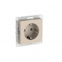 ATLASDESIGN РОЗЕТКА с заземлением, 16А, быстрозажимные клеммы, ПЕСОЧНЫЙ