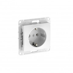 GLOSSA РОЗЕТКА с заземлением, 16А, быстрозажимные клеммы, БЕЛЫЙ