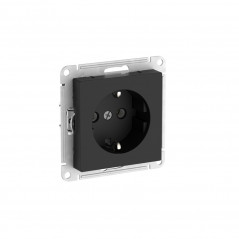 ATLASDESIGN РОЗЕТКА с заземлением, 16А, быстрозажимные клеммы, КАРБОН