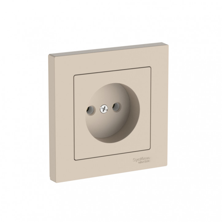 ATLASDESIGN РОЗЕТКА без заземления, 16А, в сборе, быстрозажимные клеммы, ПЕСОЧНЫЙ ATLASDESIGN РОЗЕТКА без заземления, 16А, в сборе, быстрозажимные клеммы, ПЕСОЧНЫЙ