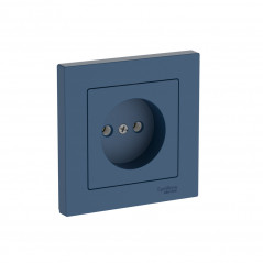 ATLASDESIGN РОЗЕТКА без заземления, 16А, в сборе, быстрозажимные клеммы, АКВАМАРИН