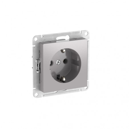 ATLASDESIGN РОЗЕТКА с заземлением, 16А, быстрозажимные клеммы, АЛЮМИНИЙ