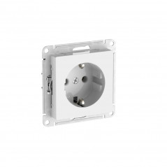 ATLASDESIGN РОЗЕТКА с заземлением, 16А, быстрозажимные клеммы, БЕЛЫЙ
