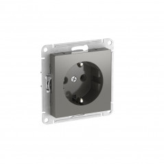 ATLASDESIGN РОЗЕТКА с заземлением, 16А, быстрозажимные клеммы, СТАЛЬ