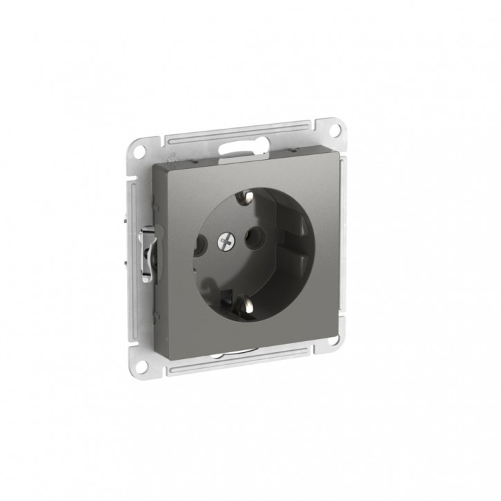 ATLASDESIGN РОЗЕТКА с заземлением, 16А, быстрозажимные клеммы, СТАЛЬ ATLASDESIGN РОЗЕТКА с заземлением, 16А, быстрозажимные клеммы, СТАЛЬ