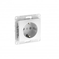 GLOSSA РОЗЕТКА с заземлением со шторками, 16А, быстрозажимные клеммы, БЕЛЫЙ