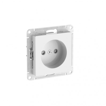 ATLASDESIGN РОЗЕТКА без заземления со шторками, 16А, быстрозажимные клеммы, БЕЛЫЙ