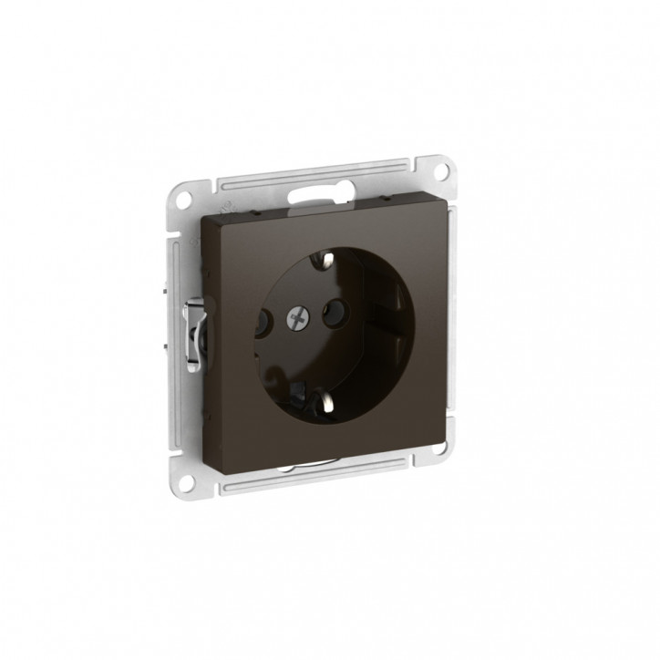 ATLASDESIGN РОЗЕТКА с заземлением, 16А, быстрозажимные клеммы, МОККО ATLASDESIGN РОЗЕТКА с заземлением, 16А, быстрозажимные клеммы, МОККО