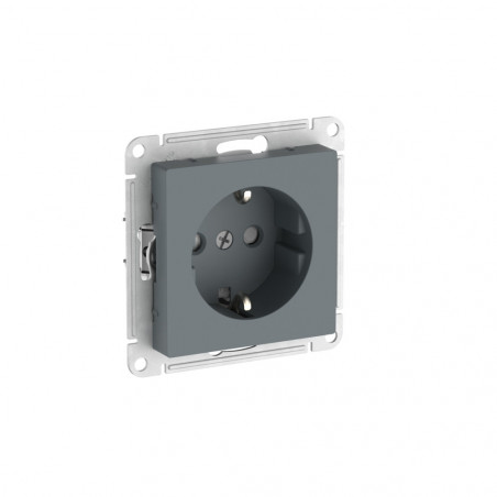 ATLASDESIGN РОЗЕТКА с заземлением со шторками, 16А, быстрозажимные клеммы, ГРИФЕЛЬ