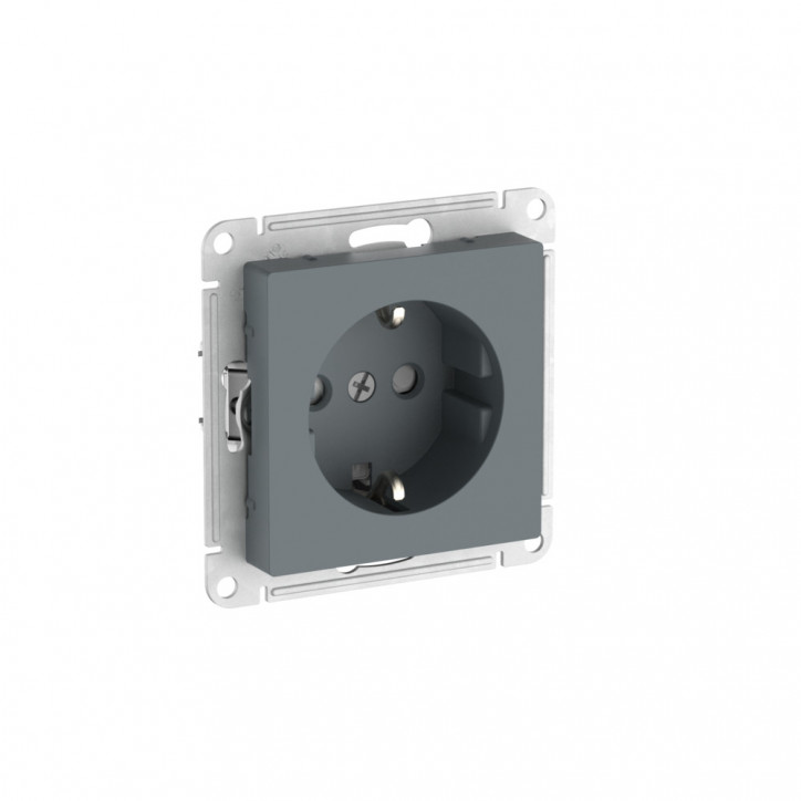 ATLASDESIGN РОЗЕТКА с заземлением со шторками, 16А, быстрозажимные клеммы, ГРИФЕЛЬ ATLASDESIGN РОЗЕТКА с заземлением со шторками, 16А, быстрозажимные клеммы, ГРИФЕЛЬ