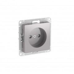 ATLASDESIGN РОЗЕТКА без заземления со шторками, 16А, быстрозажимные клеммы, АЛЮМИНИЙ