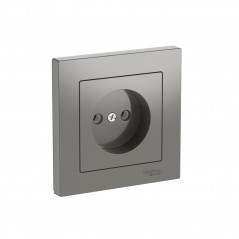 ATLASDESIGN РОЗЕТКА без заземления, 16А, в сборе, быстрозажимные клеммы, СТАЛЬ