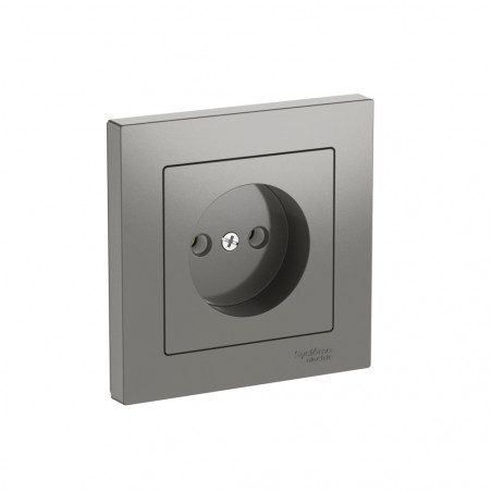 ATLASDESIGN РОЗЕТКА без заземления, 16А, в сборе, быстрозажимные клеммы, СТАЛЬ