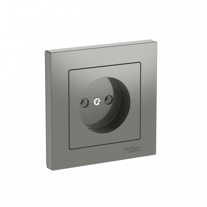 ATLASDESIGN РОЗЕТКА без заземления, 16А, в сборе, быстрозажимные клеммы, СТАЛЬ ATLASDESIGN РОЗЕТКА без заземления, 16А, в сборе, быстрозажимные клеммы, СТАЛЬ