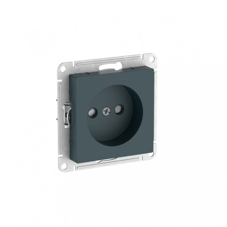 ATLASDESIGN РОЗЕТКА без заземления со шторками, 16А, быстрозажимные клеммы, ИЗУМРУД