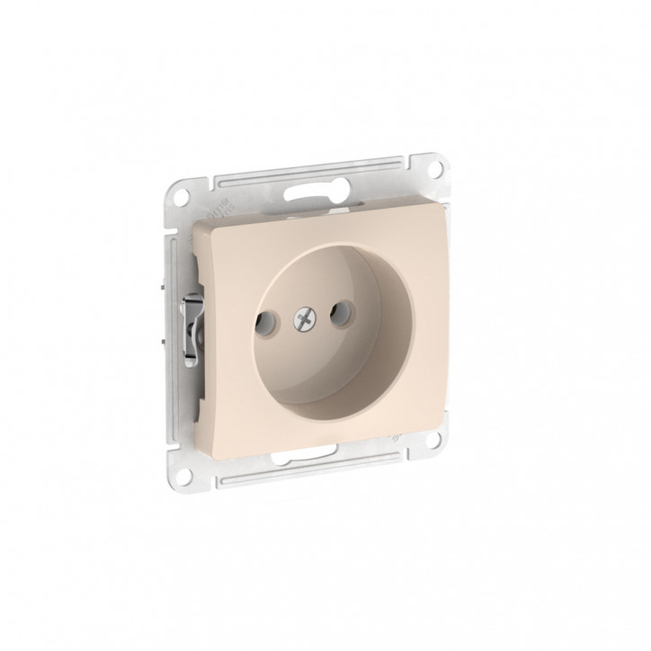 GLOSSA РОЗЕТКА без заземления, 16А, быстрозажимные клеммы, БЕЖЕВЫЙ GLOSSA РОЗЕТКА без заземления, 16А, быстрозажимные клеммы, БЕЖЕВЫЙ