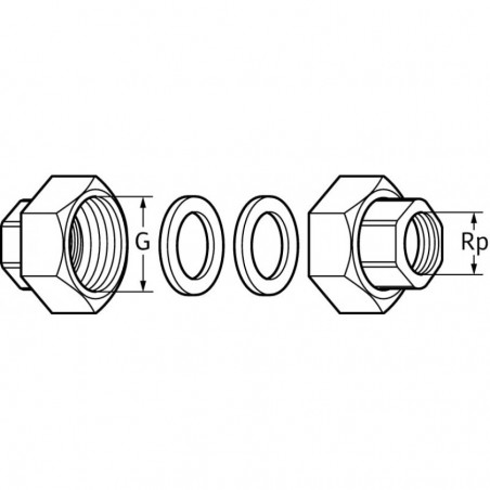 Аксессуар 3/4' F BRASS UNION KIT