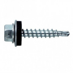 Саморез кровельный 4.8х29 сверлоконечный шайба EPDM покрытие цинк