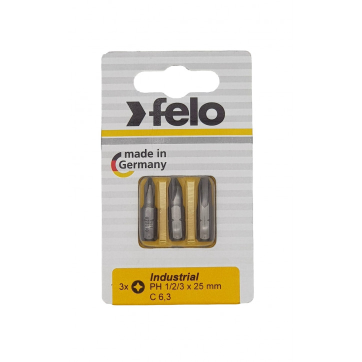 Бита крестовая PH 1/PH 2/PH 3X25, 3 шт в блистере
