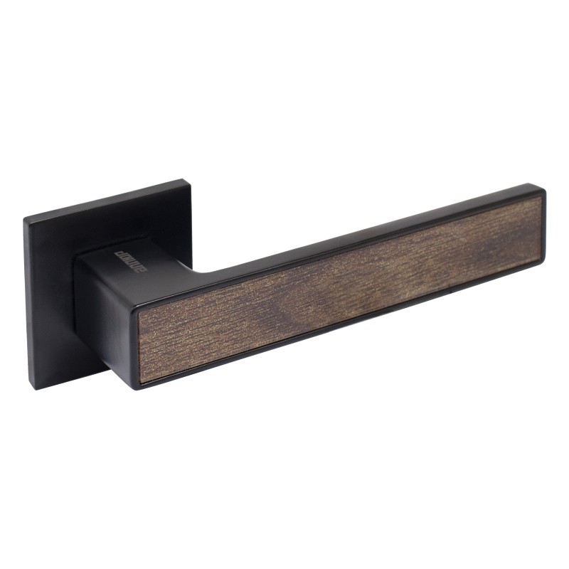 АЛЛЮР АРТ ЛАНА BL матовый черный/коричневое дерево (8615KOD) ЗАЩИТ.ПЛЕНКА Комплект ручек (20)