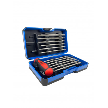 Отвертка торцевая Smart с набором насадок 12 шт в кейсе