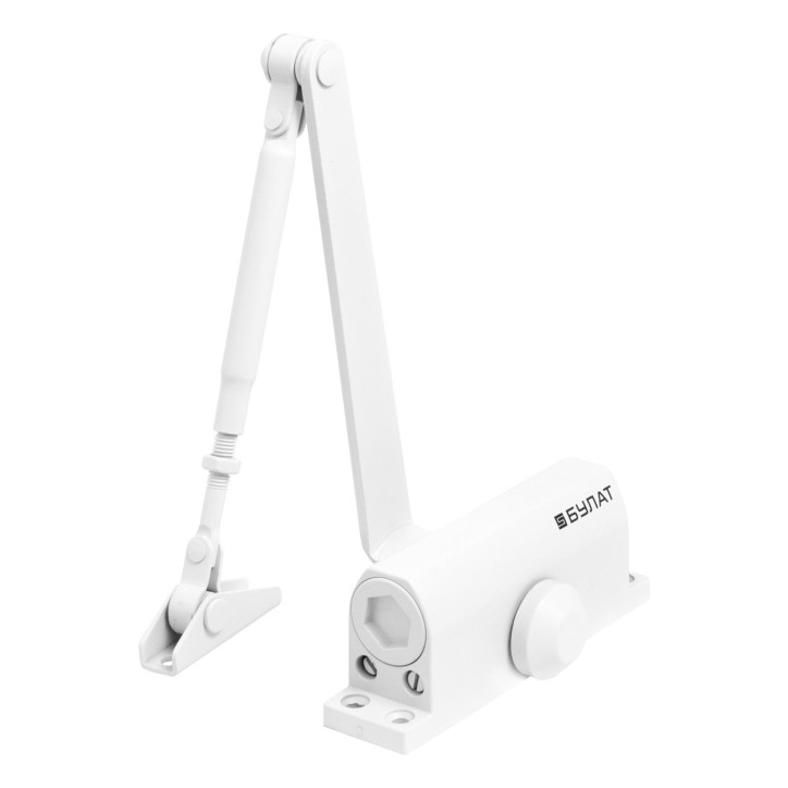 БУЛАТ Доводчик дверной ULTIMATE ДД-60 A-W (25-80 кг) белый, морозостойкий(10)