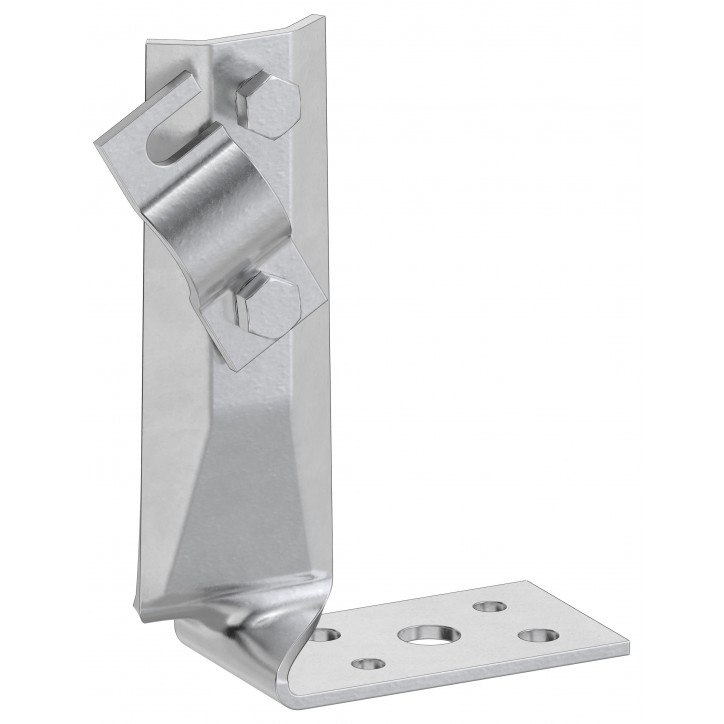 Держатель проводника круглого 6-10мм винтовой угловой скрытый h-70мм оцинкованная сталь IEK