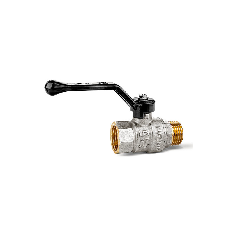 Кран шаровой латунный никелированный 47.32.В-Н.Р Ду 32 Ру 25 рычаг