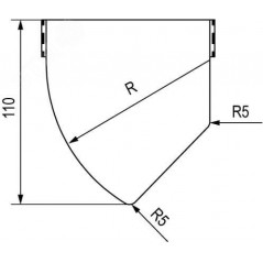 Крышка для угла горизонтального изменяемого угла CPO 0-44 основание 200
